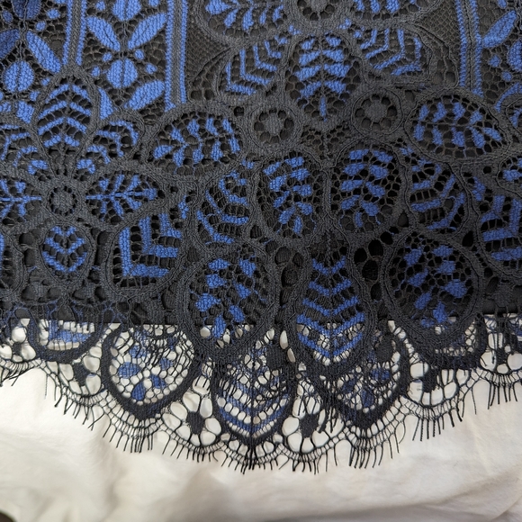 NWT Free People Lyla Royal blue & black lace mini dress.Medium for love & lemons - Picture 10 of 11